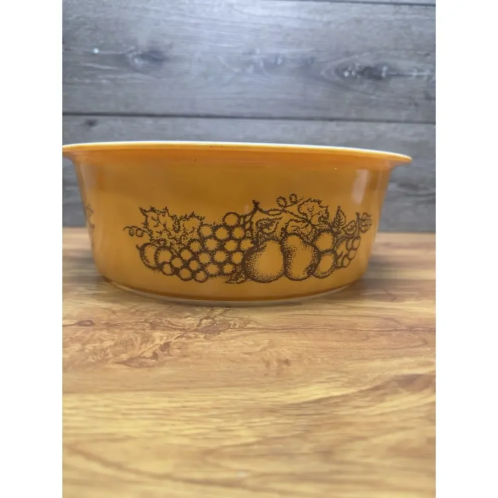 Vintage Pyrex Old Orchard Big Bertha #664 Casserole Dish 4 Quart~No Lid